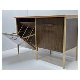 Vintage mid Century Vinyl Record Storage Cabinet / Desk