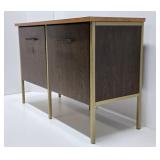 Vintage mid Century Vinyl Record Storage Cabinet / Desk