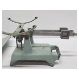 Old Vintage Industrial Green Counter Scale