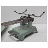 Old Vintage Industrial Green Counter Scale
