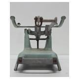 Old Vintage Industrial Green Counter Scale