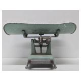 Old Vintage Industrial Green Counter Scale