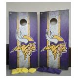 Nice Heavy Duty MN VIKINGS Cornhole / Bags Set w/Boards & Bags