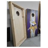 Nice Heavy Duty MN VIKINGS Cornhole / Bags Set w/Boards & Bags