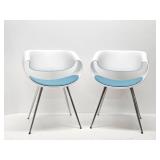 Matching Pair of Great Looking Designer DAUPHIN Ribbon Style Armchairs