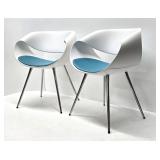 Matching Pair of Great Looking Designer DAUPHIN Ribbon Style Armchairs