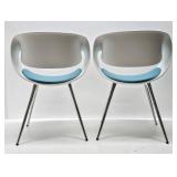 Matching Pair of Great Looking Designer DAUPHIN Ribbon Style Armchairs