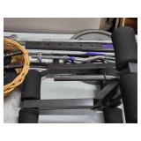 Nice Home Gym w/Bench, Weights, Bars & Weight Rack