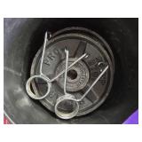 Nice Home Gym w/Bench, Weights, Bars & Weight Rack