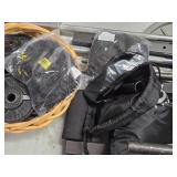 Nice Home Gym w/Bench, Weights, Bars & Weight Rack