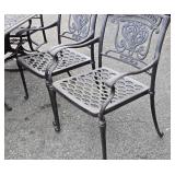 Ornate 6-Chair Outdoor Patio Table Set