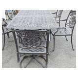 Ornate 6-Chair Outdoor Patio Table Set
