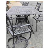 Ornate 6-Chair Outdoor Patio Table Set