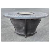 Ornate Round Patio Glow Fire Pit Table
