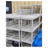 LARGE Lot of Good Hard Plastic Shelving Units