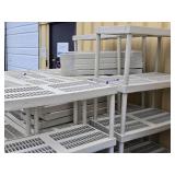 LARGE Lot of Good Hard Plastic Shelving Units