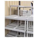 LARGE Lot of Good Hard Plastic Shelving Units