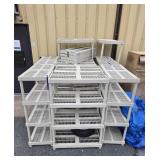 LARGE Lot of Good Hard Plastic Shelving Units