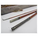 Nice Antique Shakespeare Bamboo Fishing Rod w/Case