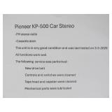 Very Cool Working Restored Vintage PIONEER Model KP-500 Car Stereo