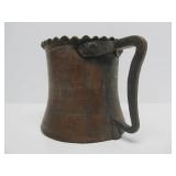 LARGE Early Antique Hammered Copper Tankard