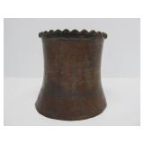 LARGE Early Antique Hammered Copper Tankard