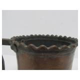 LARGE Early Antique Hammered Copper Tankard