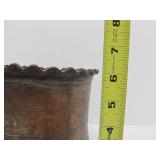 LARGE Early Antique Hammered Copper Tankard