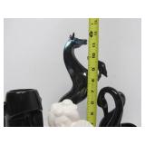 Nice Group of Mid Century Black & White Art Pottery