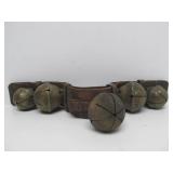 2 Early Antique Sets of Brass & Leather Sleigh Bells
