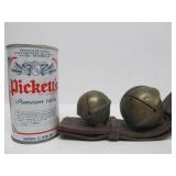 2 Early Antique Sets of Brass & Leather Sleigh Bells