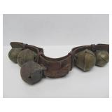 2 Early Antique Sets of Brass & Leather Sleigh Bells