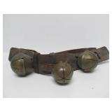2 Early Antique Sets of Brass & Leather Sleigh Bells