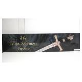 Awesome LARGE Stainless Steel Museum Replica - KING SOLOMON SWORD - New in Box #4