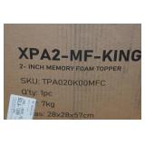2" Memory Foam Mattress Topper - King