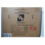 Frameless Free Floating Tempered Glass Panel Graphic Wall Art - 24" x 24", Blue Mineral Rings II