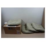 Set of Four Indoor/Outdoor Non-Slip Chair Cushions