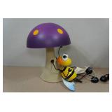 *2* Regal Art Metal Bee/Mushroom Garden Statues