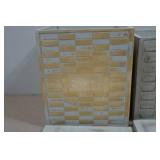 Set of Four Vintage Style Distressed Wooden Canister Set - Flour/Sugar/Coffee/Tea