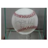 Kent Hrbek Signed Baseball in Display Case