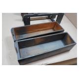 Antique Wooden Drawer Side Panel Assembly for Singer Treadle Sewing Machine Cabinet