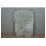 No Parking Raised Metal Sign