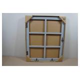 Decorative Window Panel with Hooks