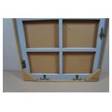 Decorative Window Panel with Hooks