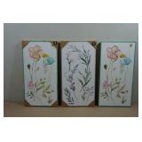 Set of 3 Floral Wall Art