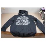 Large Motorycycle Helmet and Sons of Anarchy Sweatshirt