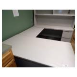 Green Office - Desk, Cabinet with Countertop, File Cabinet and Coatrack
