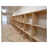 56 Feet of Wood Wall Shelves