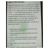 Advanced
  Drainage Systems 4 in. x 100 ft. Singlewall Solid Drain Pipe