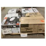 Massive Pallet of
  Brand Name Misc Faucets, Showers, Fixtures, Towel Bars, Bathroom Fans,
  Ceiling Fans, Lights, and More (Great for eBay Sellers) Parts Only